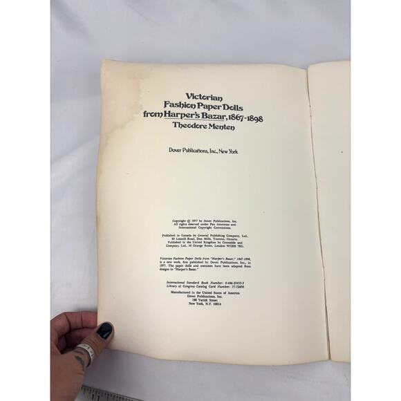 VTG Victorian Fashion Paper Dolls From Harper’s Bazar 1867-1898 Book 1970s Uncut - Picture 4 of 12